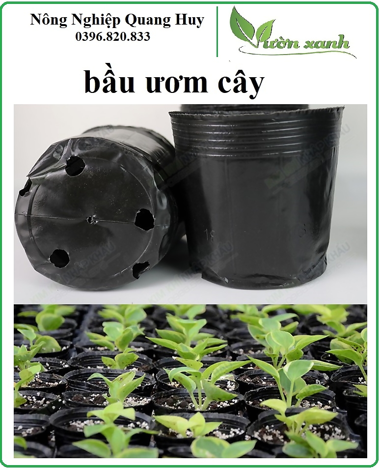 0.5kg túi bầu ươm cây nhựa dẻo- chọn size, bầu nhựa trồng cây, túi trồng cây